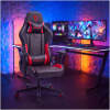 TitanForce gamingstoel met kussens - zwart/rood - 122 x 65 x 53 cm 1 Stuks [BMD1124RD]