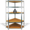 Hoekstelling Van Metaal – Stellingkast – 5 Legborden – Max. 175 kg Per Legbord – 180 × 90 × 30 cm – Ruimtebesparend Hoekmodel – Stevige Constructie – Voor Garage, Werkplaats Of Opslagruimte [10846]