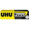 UHU Power Transparent Universele Lijm 45 g – Extra Sterke Sneldrogende Transparante Contactlijm – Flexibel, UV- en Waterbestendig – Geschikt voor Hout, Kunststof, Metaal, Glas, Keramiek, Leer
