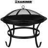 Tuinbarbecue Met Deksel – Houtskool Grill Voor Buiten – Stalen Vuurkorf Met Vonkenscherm En Pook – Ronde Tuingrill Zwart – Ø56 Cm – Outdoor Barbecue En Vuurplaats [DA00115]