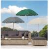 Strandparasol - Ø180 cm - met kantelmechanisme - willekeurige kleur (groen, grijs, beige) [DA00484]