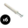 6x Slagplug 8 X 80 Mm – Impact Anchor / Slaganker Voor Montage – Kunststof Plug Met Schroef – M8 Muurplug Voor Beton En Steen – Bevestigingsmateriaal – 6 stuks / verpakking 1 Stuks [04828B]
