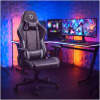 TitanForce gamingstoel met kussens - zwart/grijs - 122 x 65 x 53 cm 1 Stuks [BMD1124GY]