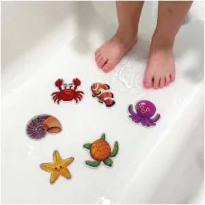 Zelfklevende Anti-Slip Badkamer Stickers Zeedieren 10 cm – 6 Stuks – Douche & Bad Veiligheid - BPK