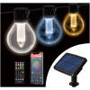 Smart Solar Lichtsnoer – 15 LED Lampen – Instelbare Kleurtemperatuur – 7,5 M – Met Bluetooth App En Afstandsbediening – Zonne-Energie En USB Oplaadbaar – Voor Tuin, Terras En Buitenverlichting [11743]