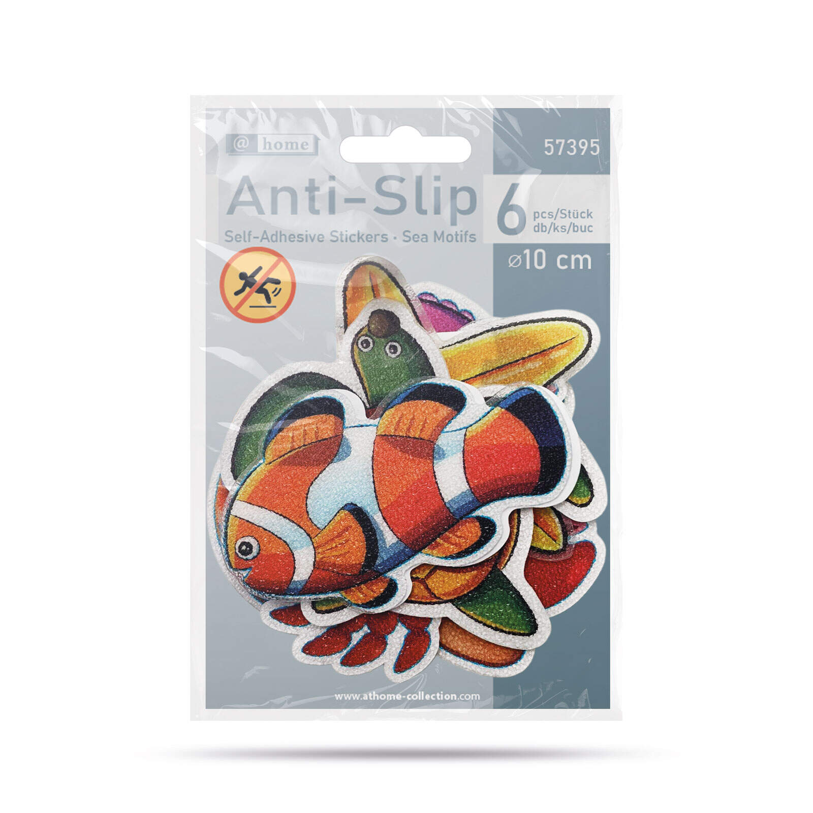 Zelfklevende Anti-Slip Badkamer Stickers Zeedieren 10 cm – 6 Stuks – Douche & Bad Veiligheid - BPK