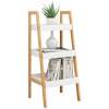 Boekenkast met 3 planken - Kastje met 3 etages - Bijzet Kast - Wit / Hout - 35 x 30 x 75 cm - wit 1 Stuks [DA01190]