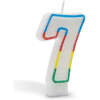 Verjaardagskaars Cijfer ‘7’ - 7 cm Taartdecoratie voor Verjaardag, Feest & Cadeau [56105-7]