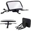 Autospiegel baby - verstelbare spiegel hoofdsteun achterbank - veiligheidsspiegel - baby en kids - 19 x 30cm - 360 graden draaibaar - zwart