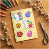 Decoratieve paassticker - diverse kleuren - 20,7 x 13,9 cm 1 Stuks [57978]