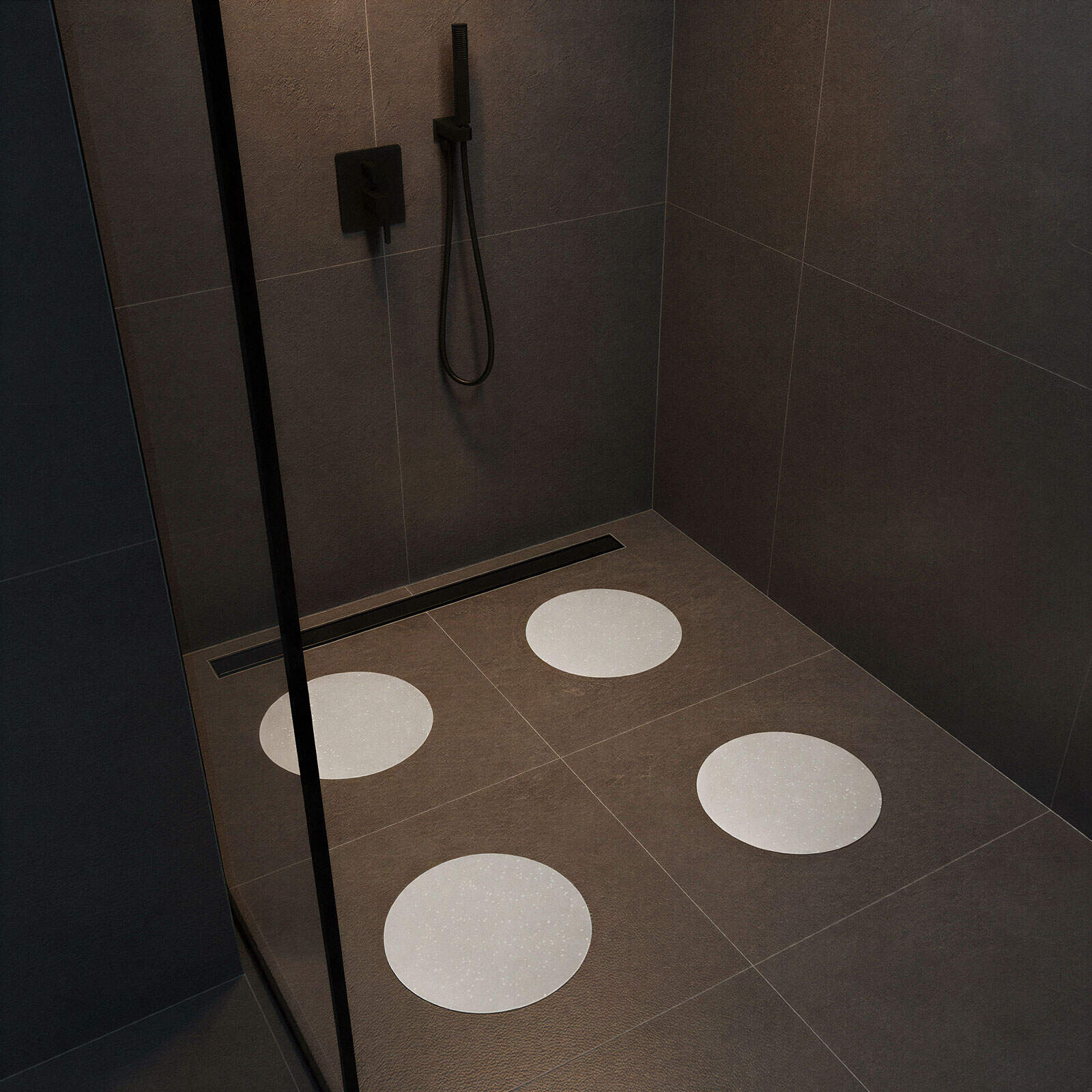 Zelfklevende Anti-Slip Badkamer Stickers Rond 19 cm – Wit – 4 Stuks – Douche & Bad Veiligheid - BPK