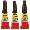 Secondelijm 3 x 1 g – Extra Sterke Sneldrogende Superlijm in Afzonderlijk Verzegelde Tubes – Ideaal voor Eenmalig Gebruik – Geschikt voor Kunststof, Rubber, Metaal, Keramiek en Meer – Bereikt Kleine Hoeken en Naden [U45420]