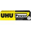 UHU Power Transparent Universele Lijm 45 g – Extra Sterke Sneldrogende Transparante Contactlijm – Flexibel, UV- en Waterbestendig – Geschikt voor Hout, Kunststof, Metaal, Glas, Keramiek, Leer en Textiel [U40328]