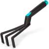Hand Cultivator Tuingereedschap – Handwoeler / Handvork / Krabber / Hand Harkje – 75 mm Breed, 290 mm Lang – Kunststof Handvat – Voor Tuinieren En Planten [11290B]