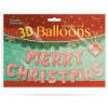 3D kerstballon "Merry Christmas" - roségoud 1 Stuks [58081C]