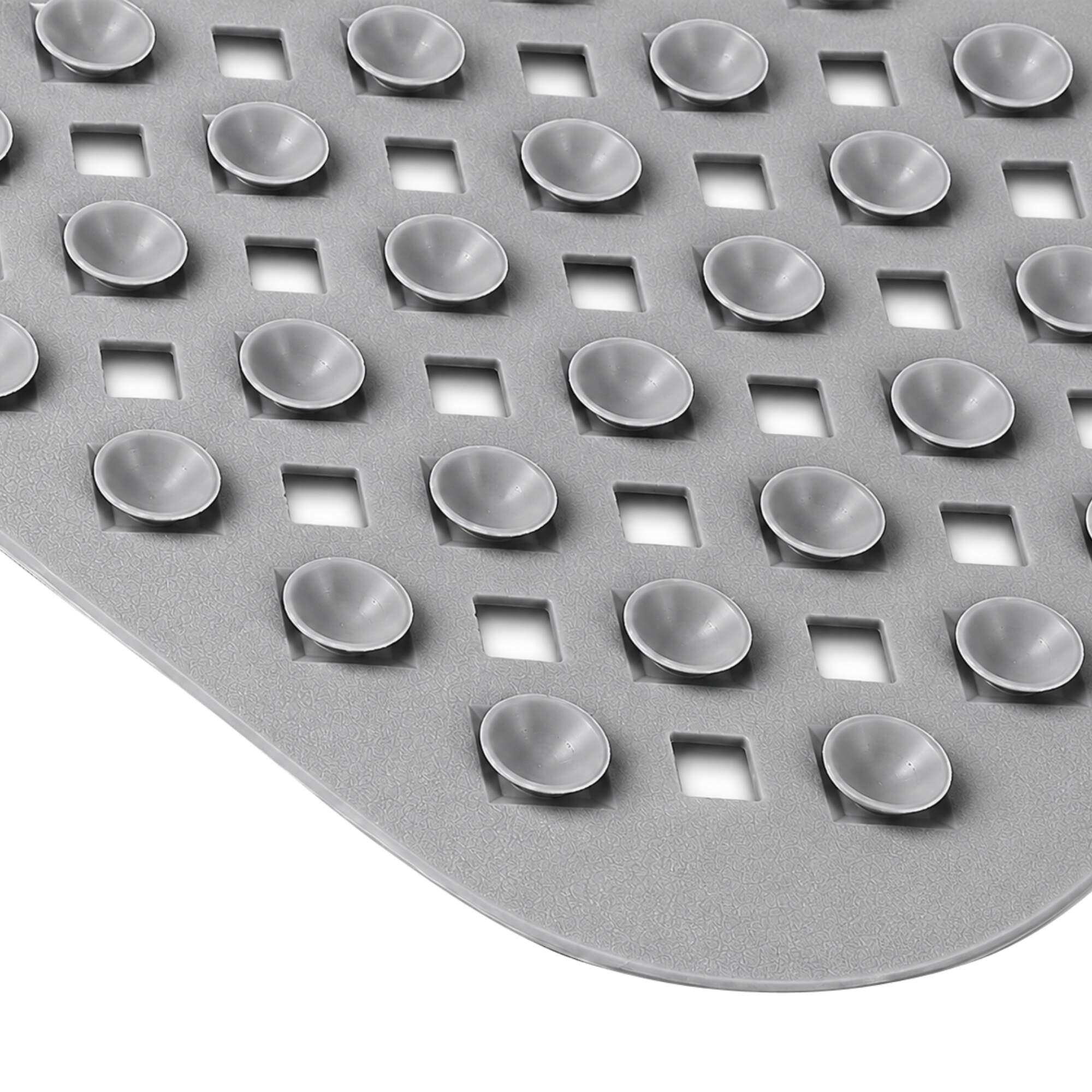 HSXL - Antislipmat - 88x40CM - Incl. Netspons - Antislip Douchemat / Badmat Grijs met Zuignappen – Mat voor in bad – Anti Slip Douche Cabine Mat – Mat voor in de Badkamer - Badkamer accessoires