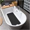 HSXL - Antislipmat - 100x40CM - Incl. Netspons - Antislip Douchemat / Badmat Zwart met Zuignappen – Mat voor in bad – Anti Slip Douche Cabine Mat – Mat voor in de Badkamer - Badkamer accessoires