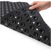 HSXL - Antislipmat - 100x40CM - Incl. Netspons - Antislip Douchemat / Badmat Zwart met Zuignappen – Mat voor in bad – Anti Slip Douche Cabine Mat – Mat voor in de Badkamer - Badkamer accessoires