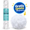 HSXL - Antislipmat - 100x40CM - Incl. Netspons - Antislip Douchemat / Badmat Wit met Zuignappen – Mat voor in bad – Anti Slip Douche Cabine Mat – Mat voor in de Badkamer - Badkamer accessoires