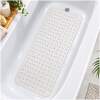 HSXL - Antislipmat - 100x40CM - Incl. Netspons - Antislip Douchemat / Badmat Wit met Zuignappen – Mat voor in bad – Anti Slip Douche Cabine Mat – Mat voor in de Badkamer - Badkamer accessoires