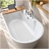 HSXL - Antislipmat - 100x40CM - Incl. Netspons - Antislip Douchemat / Badmat Wit met Zuignappen – Mat voor in bad – Anti Slip Douche Cabine Mat – Mat voor in de Badkamer - Badkamer accessoires