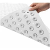 HSXL - Antislipmat - 100x40CM - Incl. Netspons - Antislip Douchemat / Badmat Wit met Zuignappen – Mat voor in bad – Anti Slip Douche Cabine Mat – Mat voor in de Badkamer - Badkamer accessoires