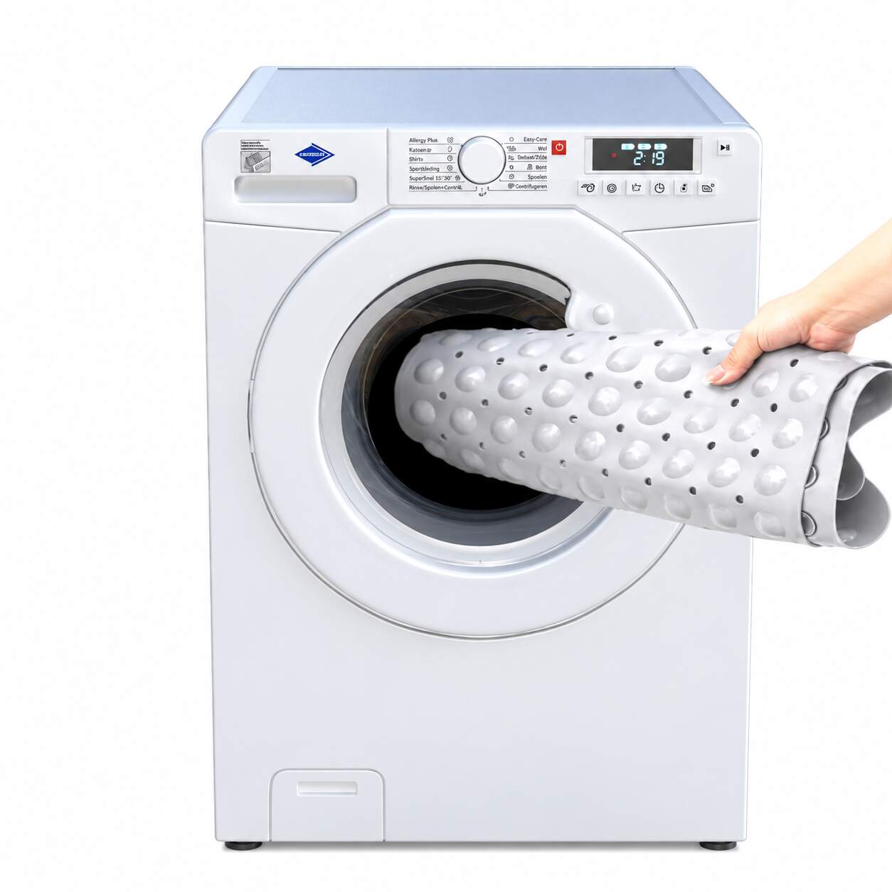 HSXL - Antislipmat - 100x40CM - Incl. Netspons - Antislip Douchemat / Badmat Wit met Zuignappen – Mat voor in bad – Anti Slip Douche Cabine Mat – Mat voor in de Badkamer - Badkamer accessoires