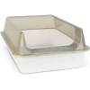 Kattenbak – 51 x 35 x 10 cm – wit, grijs 1 Stuks [60098]