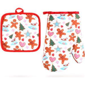 Ovenwant en doek set - 16,5 x 16,5 cm 1 Stuks [59752B]