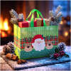 Kersttas - non-woven materiaal - 33 x 25 x 17 cm - 4 stijlen - 12 stuks per verpakking 12 Stuks [58865]