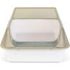 Kattenbak – 51 x 35 x 10 cm – wit, grijs 1 Stuks [60098]