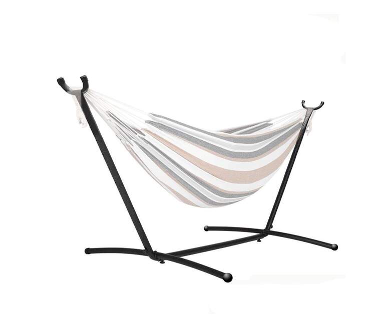 Timeless Garden Hangmat Standaard Luxurious Metal Zwart - Metalen Frame, 120kg Draagvermogen - Tuin, Balkon & Binnen