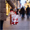 Kerstcadeautasje - fluweelachtig effect, kerstmanontwerp - 24 x 18 x 8 cm - 3 stijlen - 12 stuks per verpakking 12 Stuks [58869]