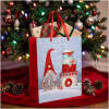 Kerstcadeautasje - kabouterdesign met glitter - 26 x 32 x 13 cm - 2 stijlen - 12 stuks per verpakking 12 Stuks [58872]