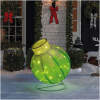 Kerstverlichting Buiten Figuren op Netstroom - Reuze Kerstbal Verlicht Ornament XXL 83 x 60 cm - Binnen & Overdekt Buiten - Groen - Warm witte LEDs + Afstandsbediening