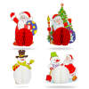 Kerstdecoratie - set papieren lantaarns - 11 x 13 cm - 4 stuks per verpakking 1 Stuks [59731]
