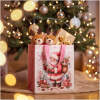 Kersttasje - non-woven materiaal - 23 x 22 x 11 cm - 4 stijlen - 12 stuks per verpakking 12 Stuks [58866]