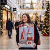 Kerstcadeautasje - kabouterontwerp met glitter - 31 x 42 x 12 cm - 2 stijlen - 12 stuks per verpakking 12 Stuks [58873]