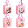 Kersttasje - non-woven materiaal - 23 x 22 x 11 cm - 4 stijlen - 12 stuks per verpakking 12 Stuks [58866]