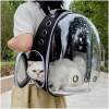 Capsule Rugzak voor huisdieren - Draagtas voor katten en kleine honden - Transport tas - Dieren draagtas - B30 x L25 x H40 cm - Grijs