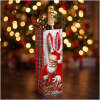 Kerstcadeautasje voor flessen - fluweeleffect - 36 x 12 x 10 cm - 3 stijlen - 12 stuks per verpakking 12 Stuks [58871]
