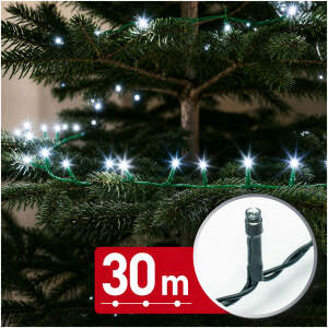 Slingerverlichting – 30 m – koel wit – 600 LED – 220–240 V – 6 W – groene kabel 1 Stuks [59769C]