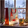 Kerstcadeautasje - kabouterdesign met glitter - 26 x 32 x 13 cm - 2 stijlen - 12 stuks per verpakking 12 Stuks [58872]