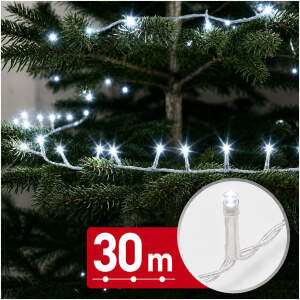 Slingerverlichting – 30 m – koel wit – 600 LED – 220–240 V – 6 W – transparante kabel 1 Stuks [59769CT]