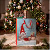 Kerstcadeautasje - kabouterontwerp met glitter - 31 x 42 x 12 cm - 2 stijlen - 12 stuks per verpakking 12 Stuks [58873]