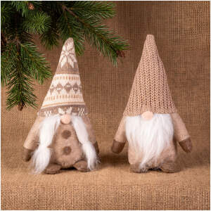 Textieldecoratie - kabouter - 25 cm - 2 soorten 1 Stuks [59519]