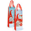 Kerstcadeautasje - kabouterontwerp met glitter - 13 x 36 x 9 cm - 2 stijlen - 12 stuks per verpakking 12 Stuks [58874]