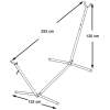 Timeless Garden Hangmat Standaard Luxurious Metal Zwart - Metalen Frame, 120kg Draagvermogen - Tuin, Balkon & Binnen