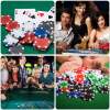 Poker Set ROYAL-FLUSH-PRO – 300 Clay Chips 10g – 2 Kaartspellen, Dobbelstenen & Dealer Buttons in Aluminium Koffer