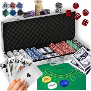 RENEW FORCE - Pokerset 500 chips met pokerkoffer - Royal Flush VIP500